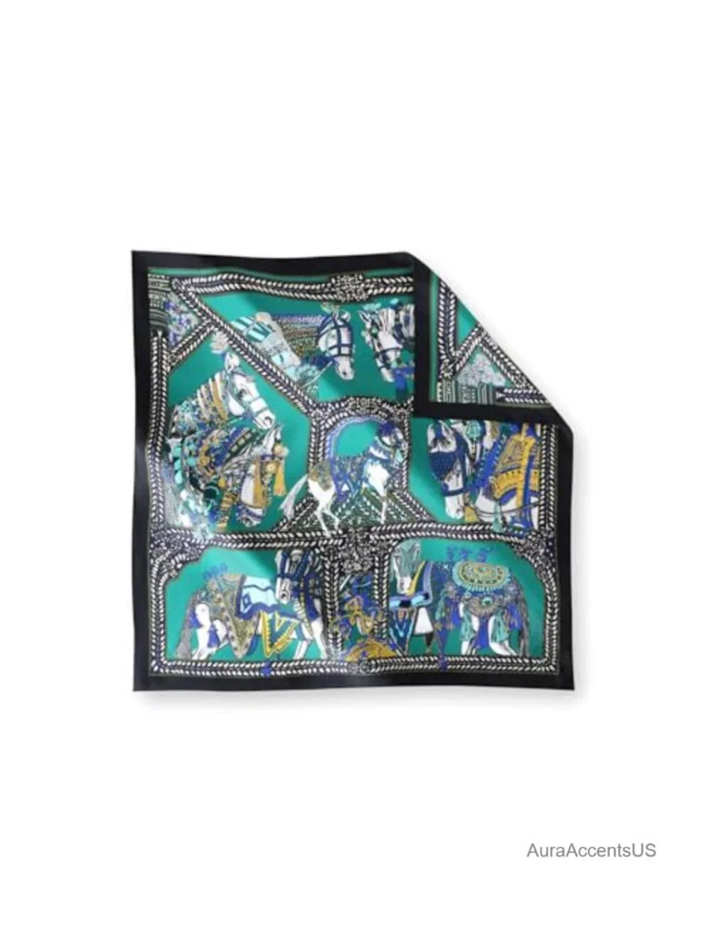 100% Mulberry Silk Square Scarf 25.6